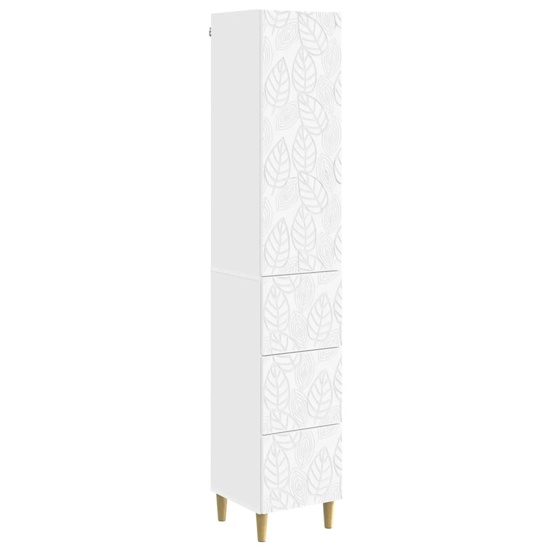 Cabinet Set 2 pcs White 33 x 34.5 x 90 cm Engineered Wood