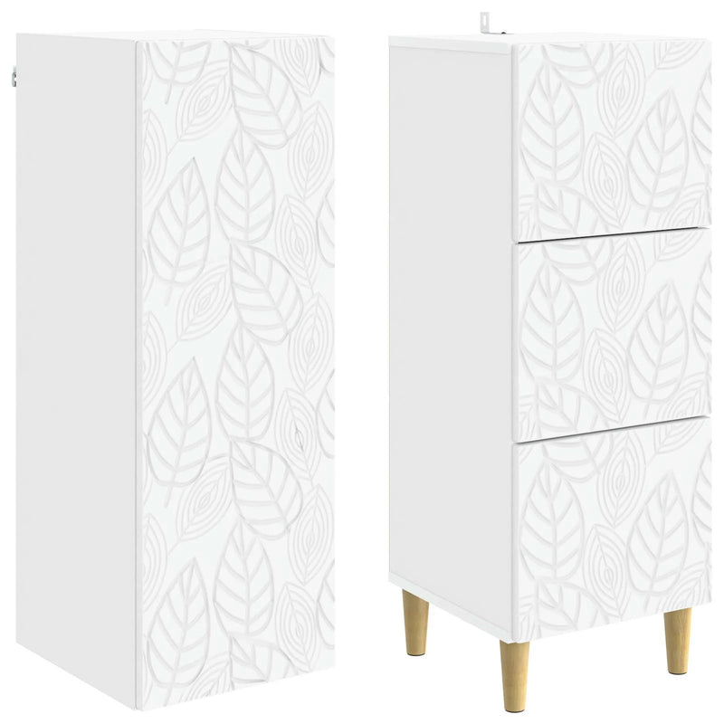 Cabinet Set 2 pcs White 33 x 34.5 x 90 cm Engineered Wood