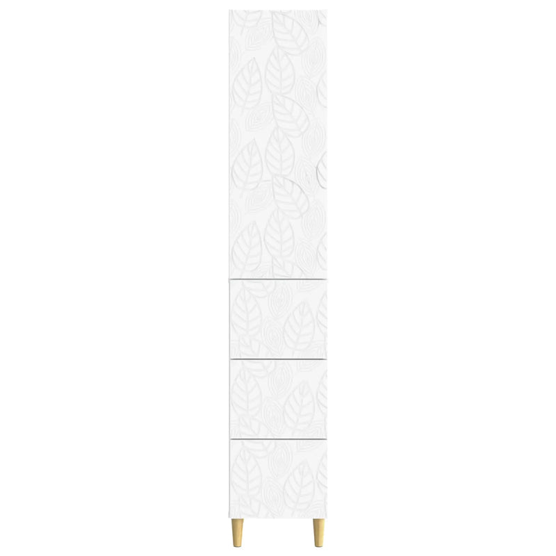Cabinet Set 2 pcs White 33 x 34.5 x 90 cm Engineered Wood