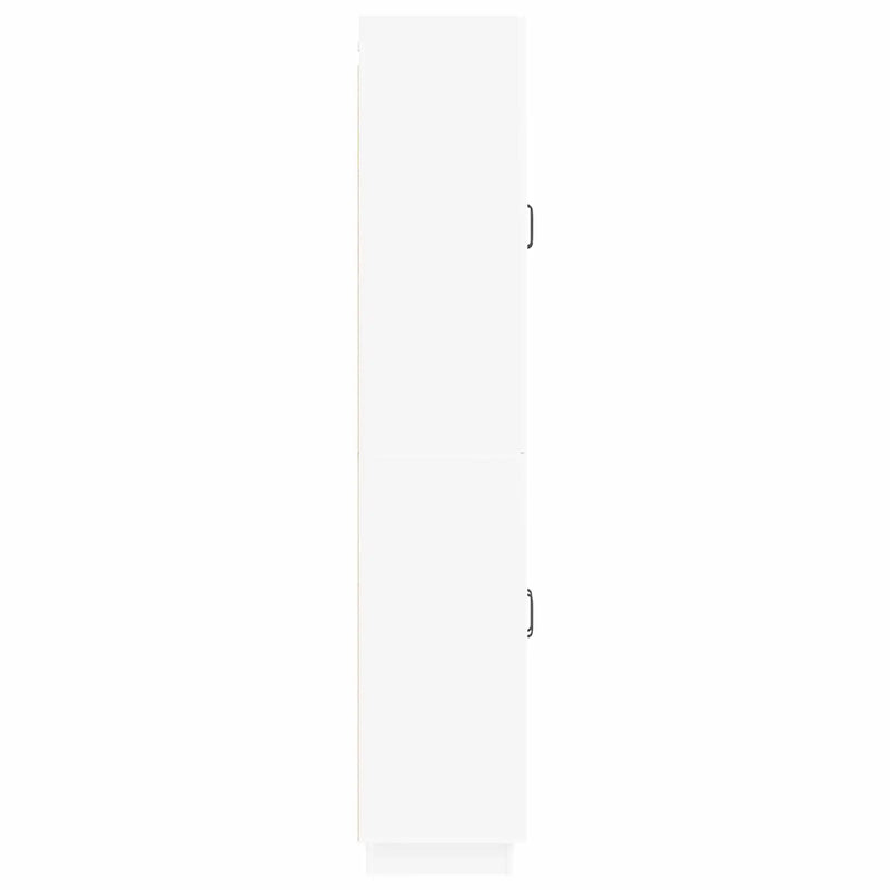 Cabinet Set 2 pcs White Engineered Wood