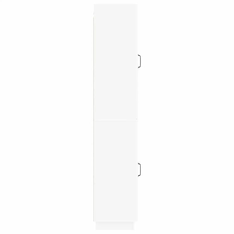 Cabinet Set 2 pcs White Engineered Wood