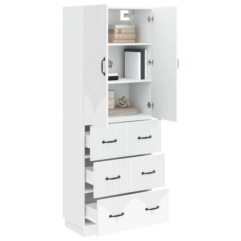 Cabinet Set 2 pcs White 66 x 34.5 x 87 cm Engineered Wood