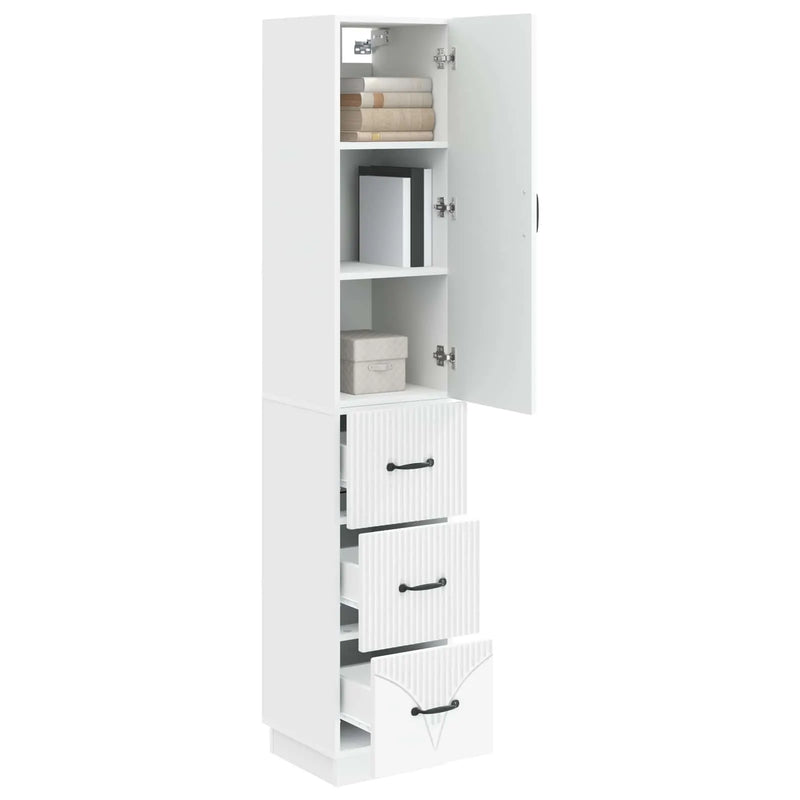 Cabinet Set 2 pcs White 33 x 34.5 x 87 cm Engineered Wood
