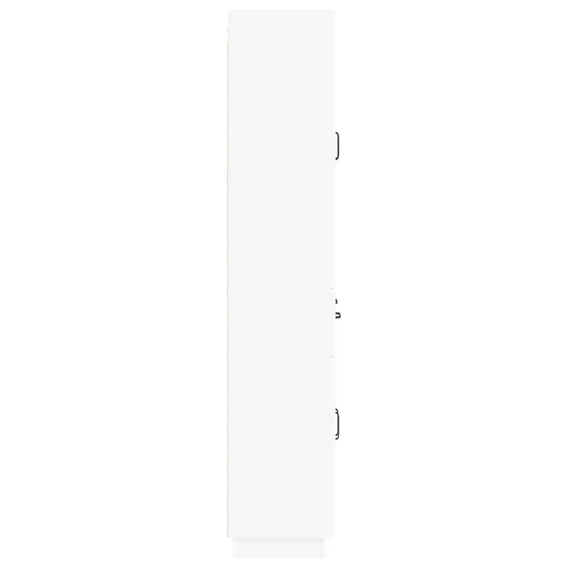 Cabinet Set 2 pcs White Engineered Wood