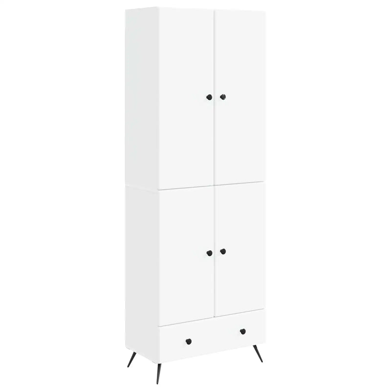 Cabinet Set 2 pcs White Engineered Wood