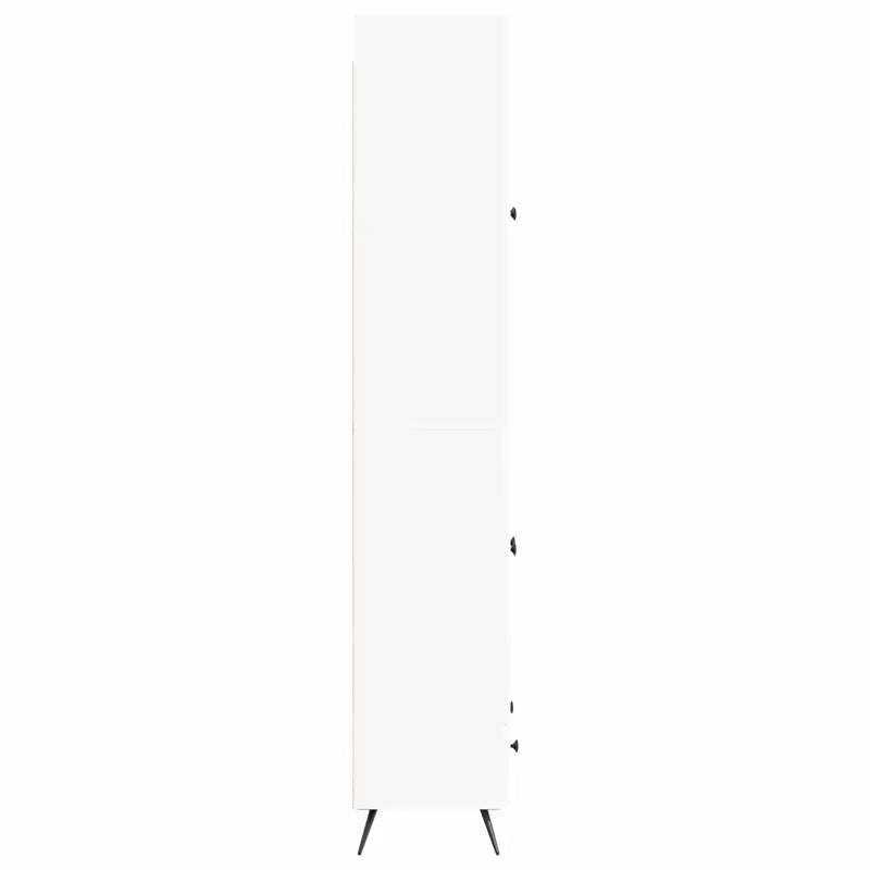 Cabinet Set 2 pcs White Engineered Wood