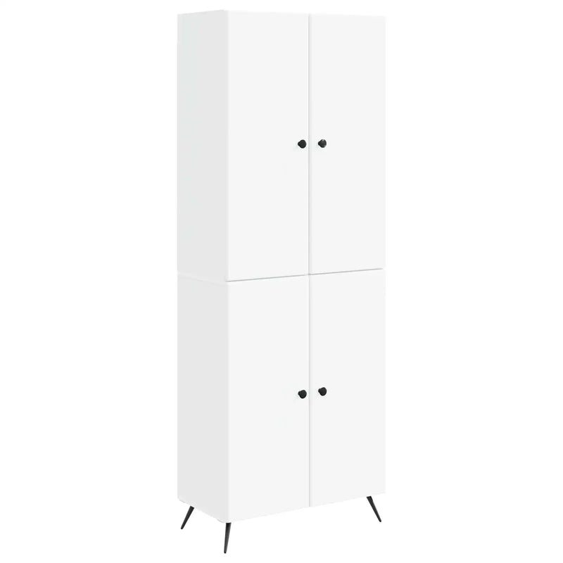 Cabinet Set 2 pcs White Engineered Wood