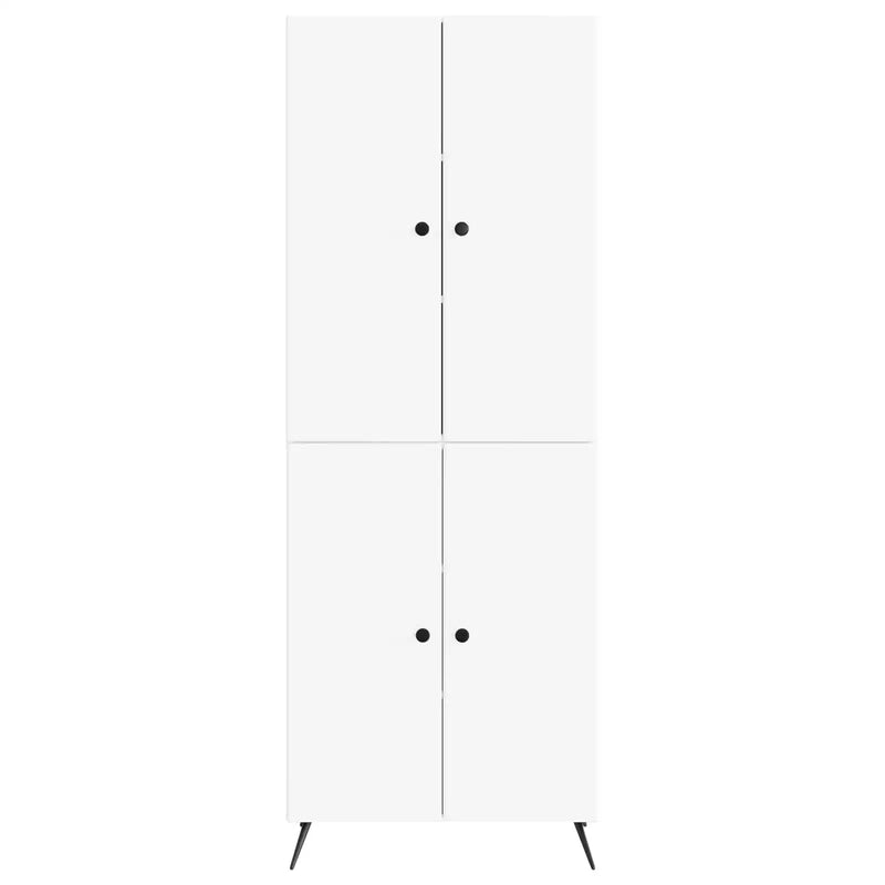 Cabinet Set 2 pcs White Engineered Wood