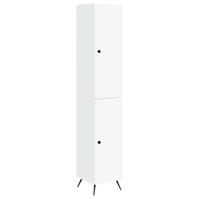 Cabinet Set 2 pcs White Engineered Wood