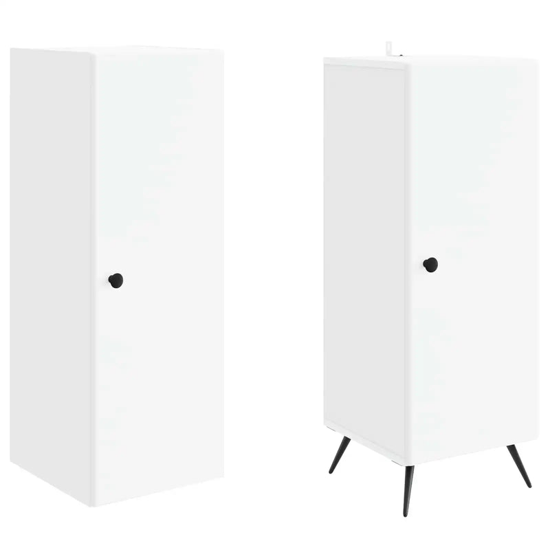 Cabinet Set 2 pcs White Engineered Wood