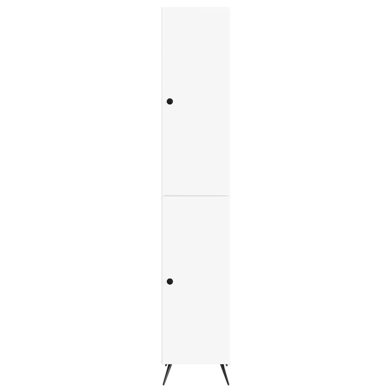 Cabinet Set 2 pcs White Engineered Wood