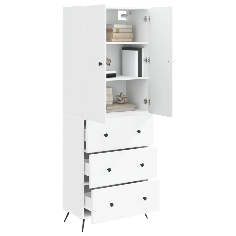 Cabinet Set 2 pcs White 66 x 34.5 x 90 cm Engineered Wood