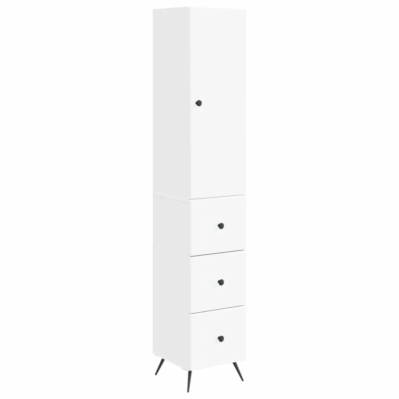 Cabinet Set 2 pcs White 34.5 x 34.5 x 90 cm Engineered Wood