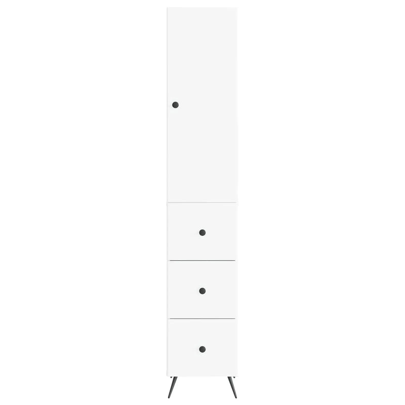 Cabinet Set 2 pcs White 34.5 x 34.5 x 90 cm Engineered Wood