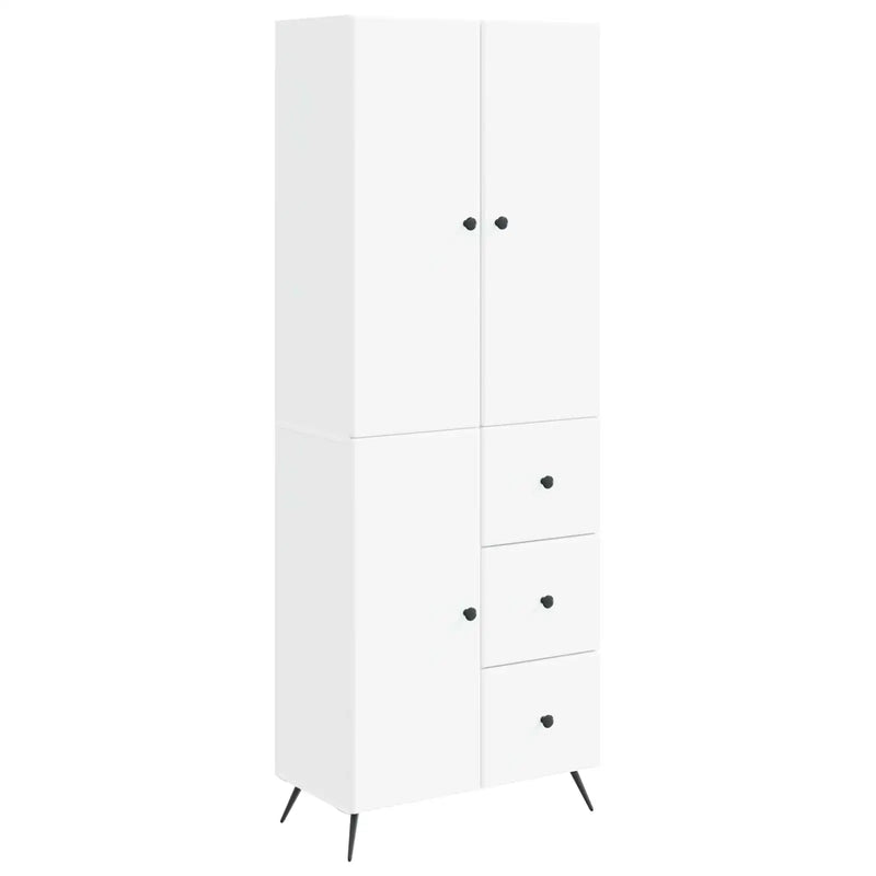 Cabinet Set 2 pcs White Engineered Wood