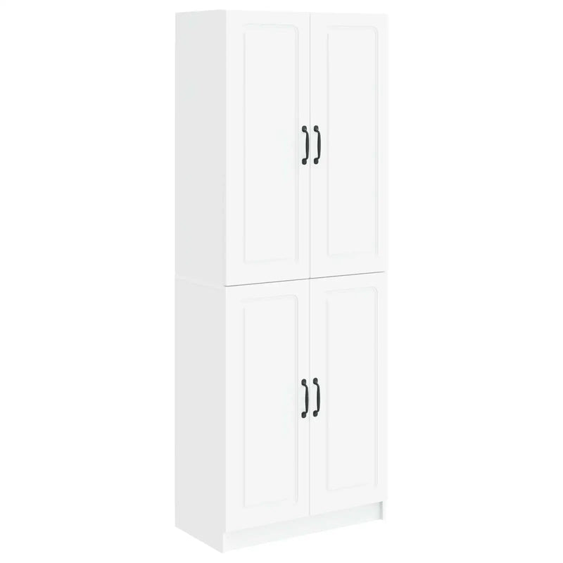 Cabinet Set 2 pcs White Engineered Wood