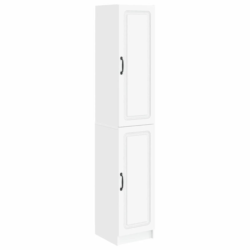 Cabinet Set 2 pcs White Engineered Wood