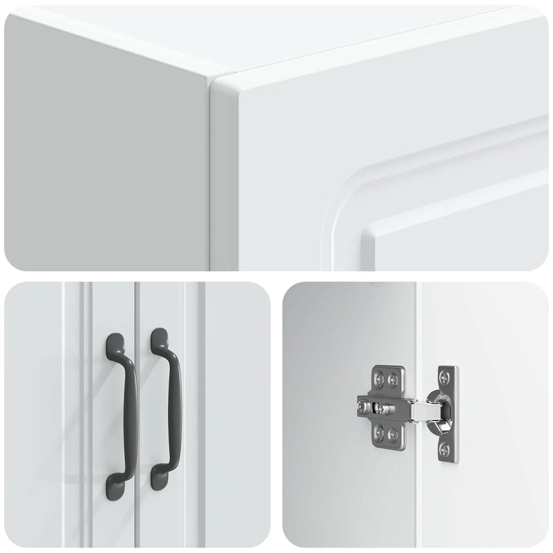 Cabinet Set 2 pcs White 66 x 34.5 x 87 cm Engineered Wood
