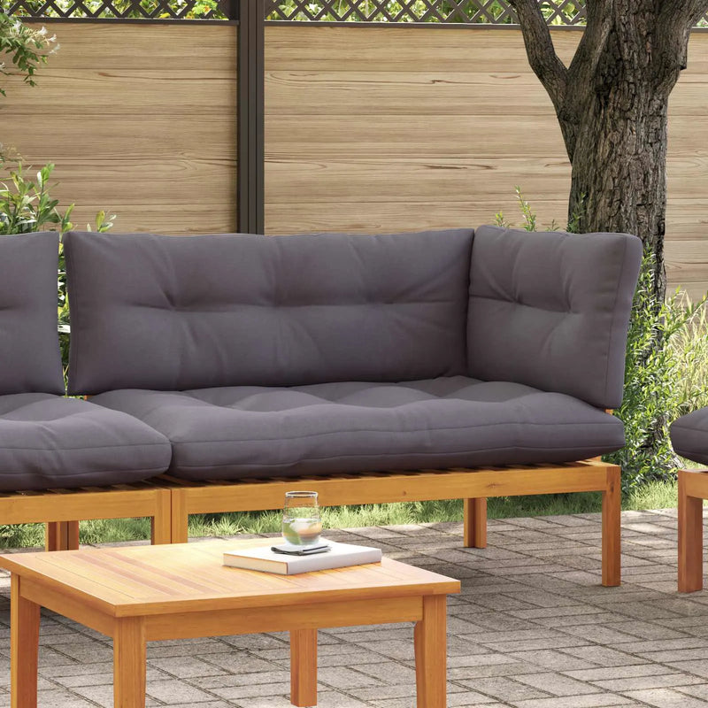 Corner Sofa Unit Natural and Dark Grey 132 x 92 x 82 cm