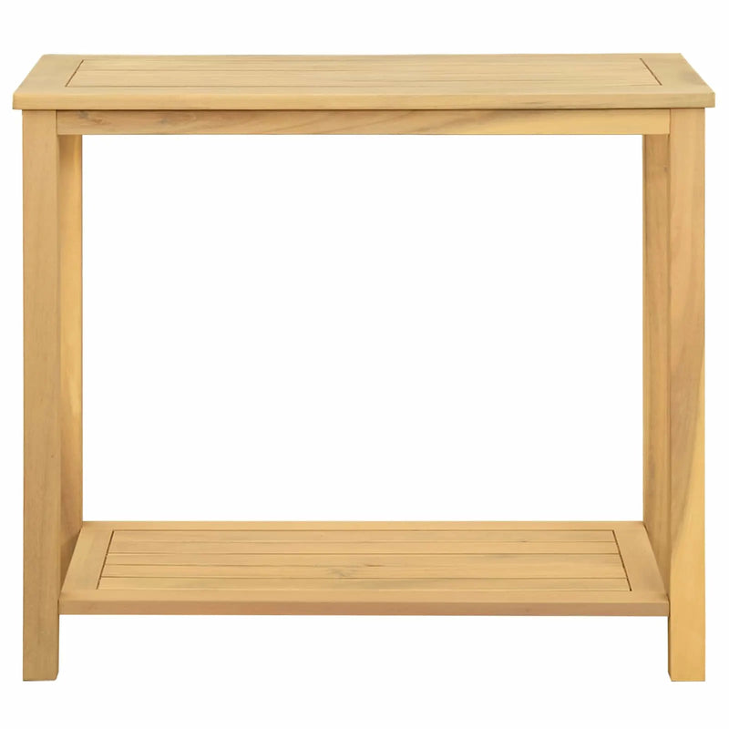 Garden Console Table with Storage Light acacia 80 x 35 x 75 cm