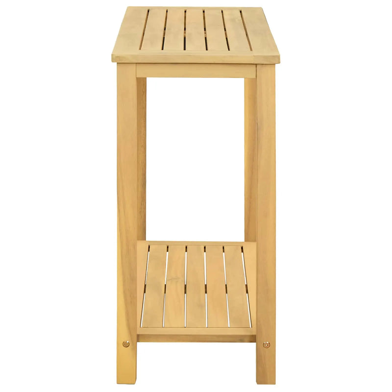 Garden Console Table with Storage Light acacia 80 x 35 x 75 cm