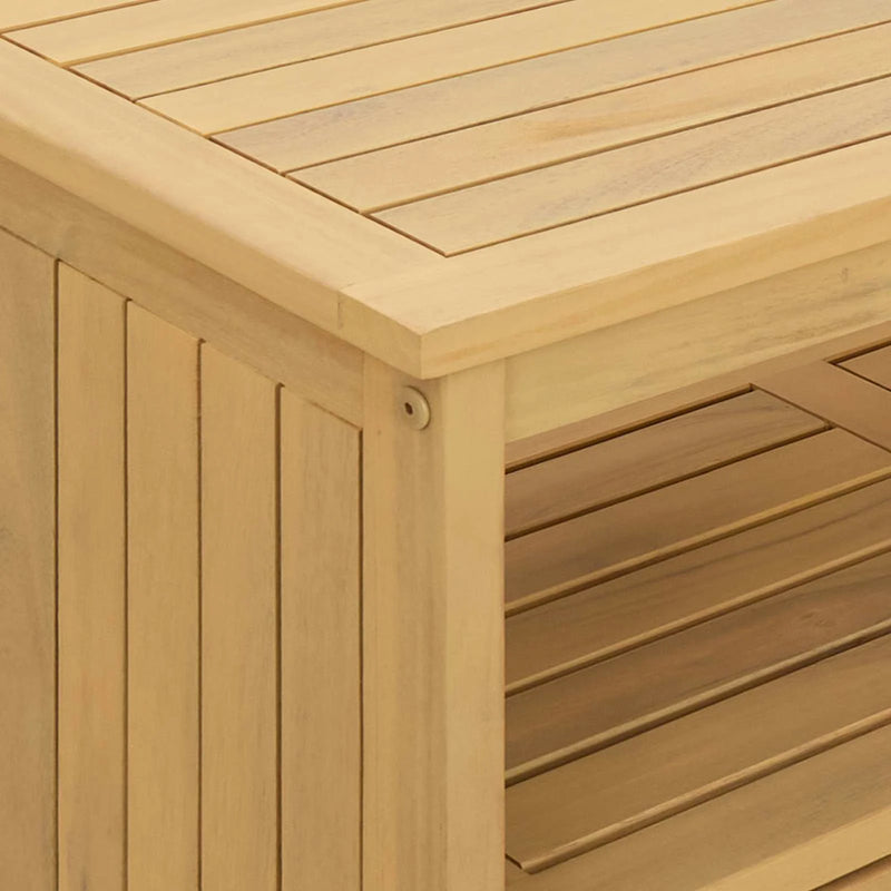 Garden Console Table Light acacia 80 x 35 x 75 cm