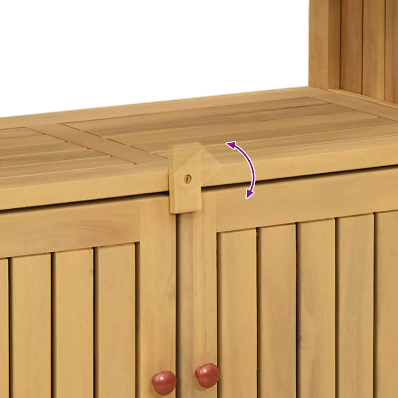 Garden Console Table Light acacia 80 x 35 x 75 cm