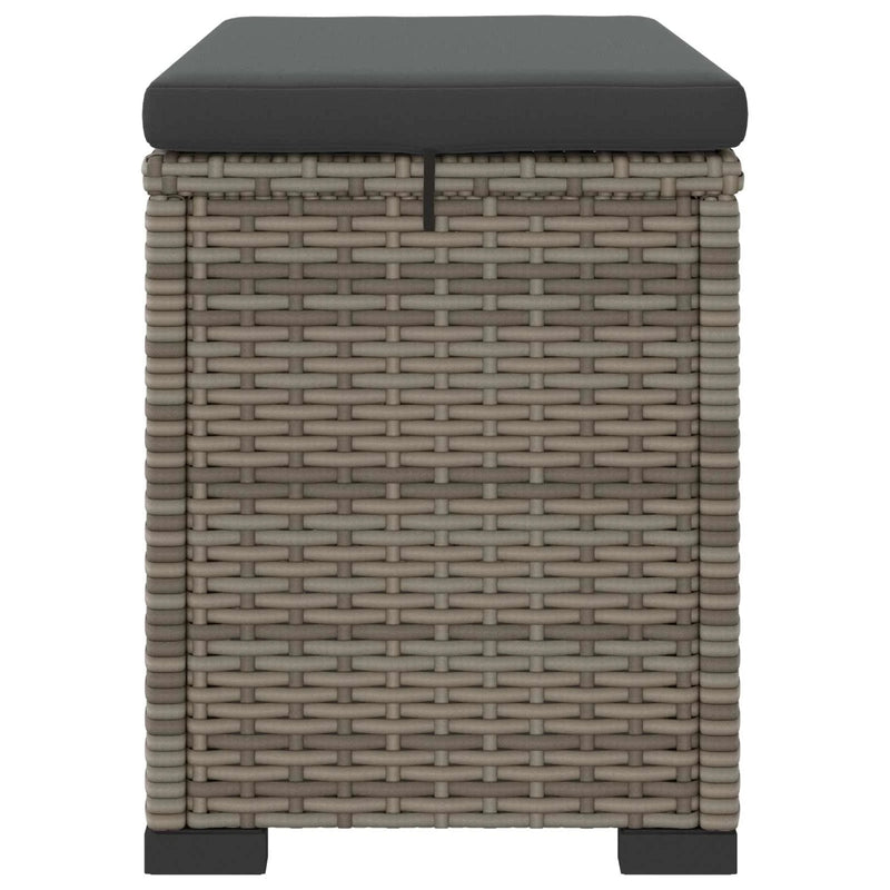 Garden Footstool with Cushion 40 x 30 x 40 cm