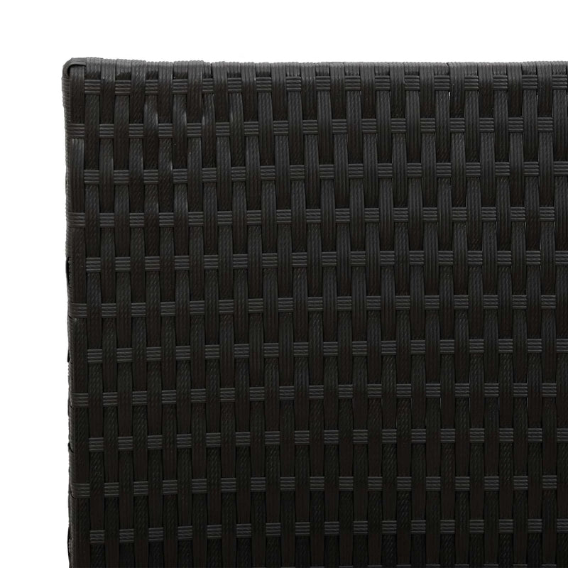 Tall Planter Black 55 x 22 x 70 cm Poly Rattan