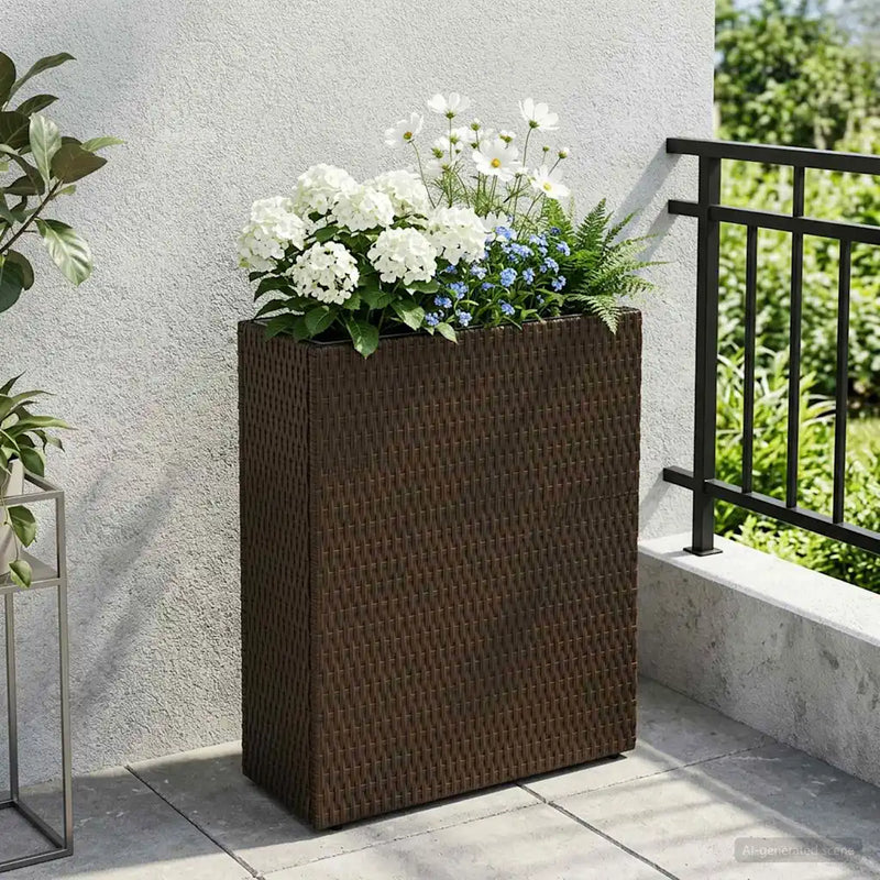 Tall Planter 55 x 22 x 70 cm Yes