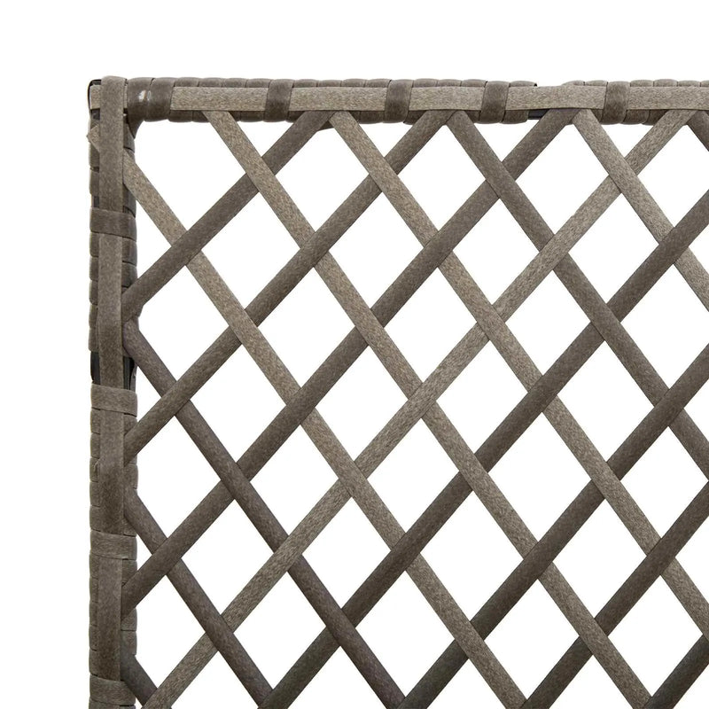 Garden Planter with Trellis Grey 35 x 30 x 135 cm Poly Rattan