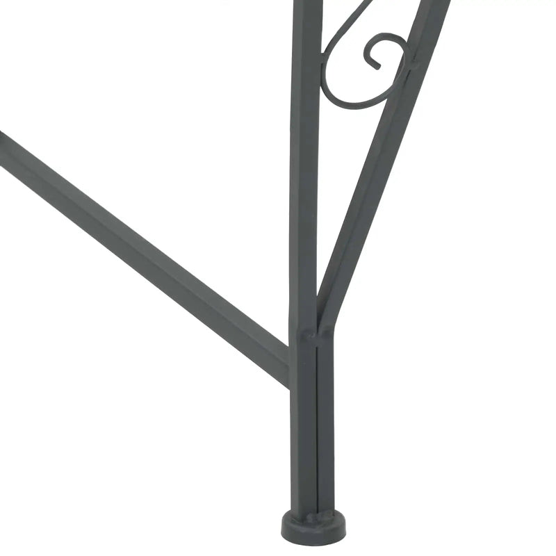 Tree Bench 8-Seater �� 160 x 89 cm Steel Silver Grey Round