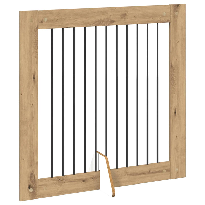 Dog Gate with Stands 2 pcs Artisan Oak 100 x 100 cm