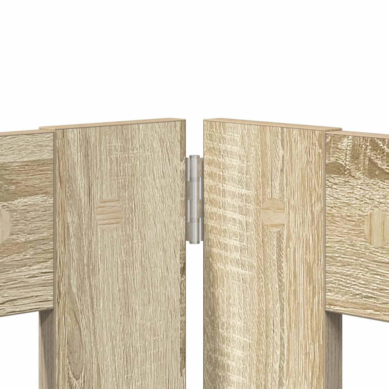 Dog Gate with Stands 4 pcs Sonoma Oak 100 x 100 cm