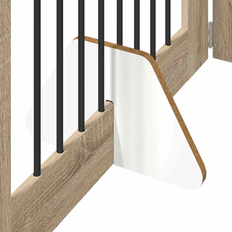 Dog Gate with Stands 2 pcs Sonoma Oak 80 x 100 cm