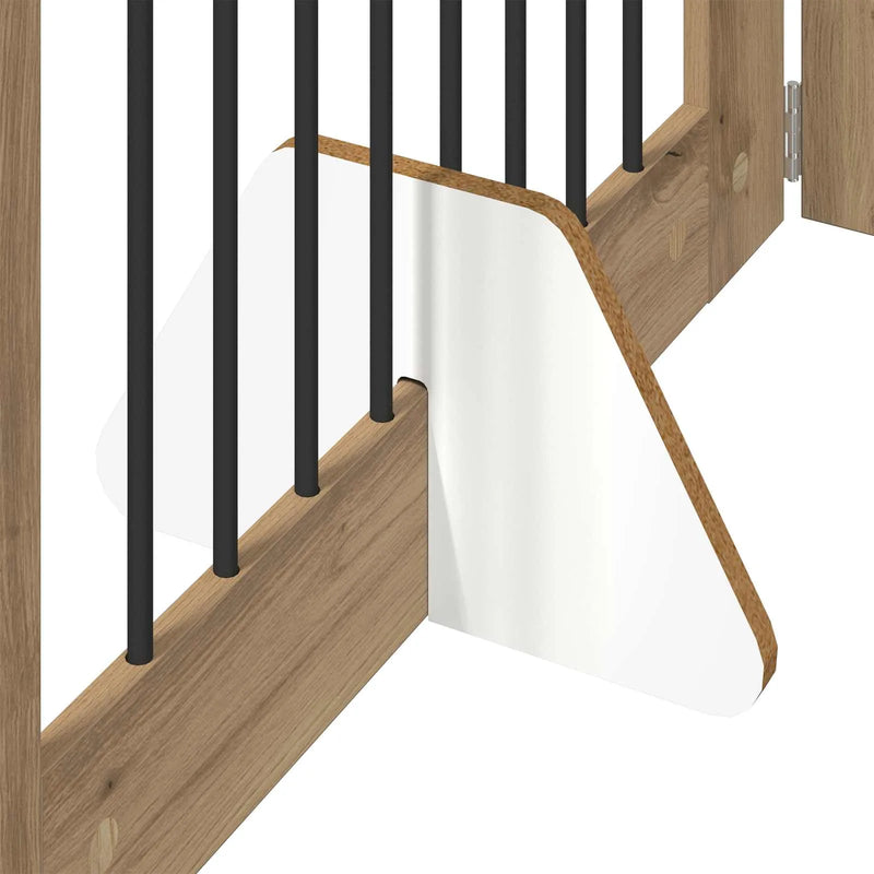 Dog Gate with Stands 2 pcs Artisan Oak 80 x 100 cm
