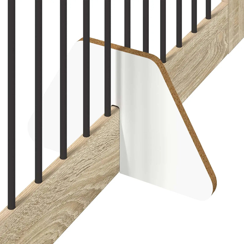 Dog Gate with Stands 2 pcs Sonoma Oak 100 x 80 cm
