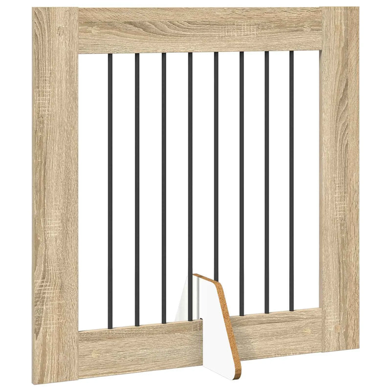 Dog Gate with Stands 2 pcs Sonoma Oak 80 x 80 cm