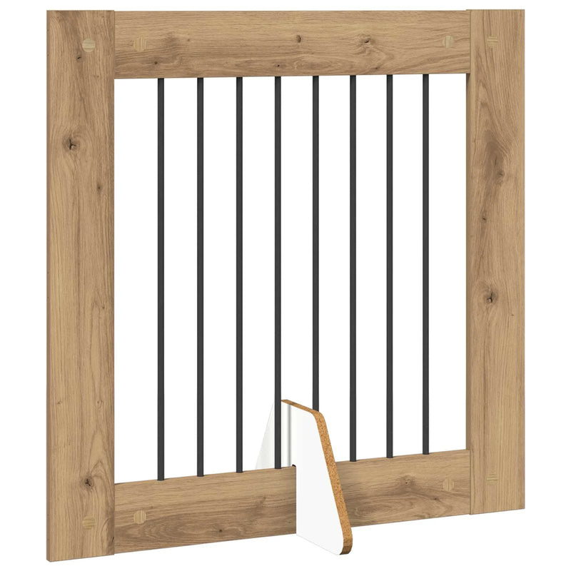 Dog Gate with Stands 2 pcs Artisan Oak 80 x 80 cm