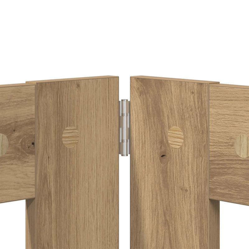 Dog Gate with Stands 2 pcs Artisan Oak 60 x 80 cm