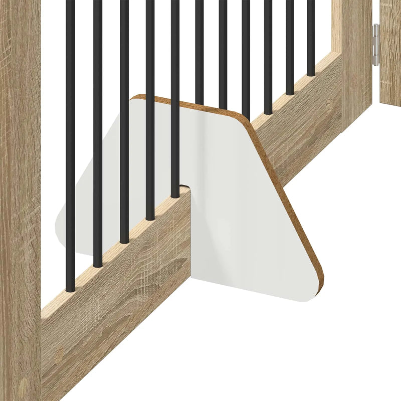 Dog Gate with Stands 2 pcs Sonoma Oak 100 x 60 cm