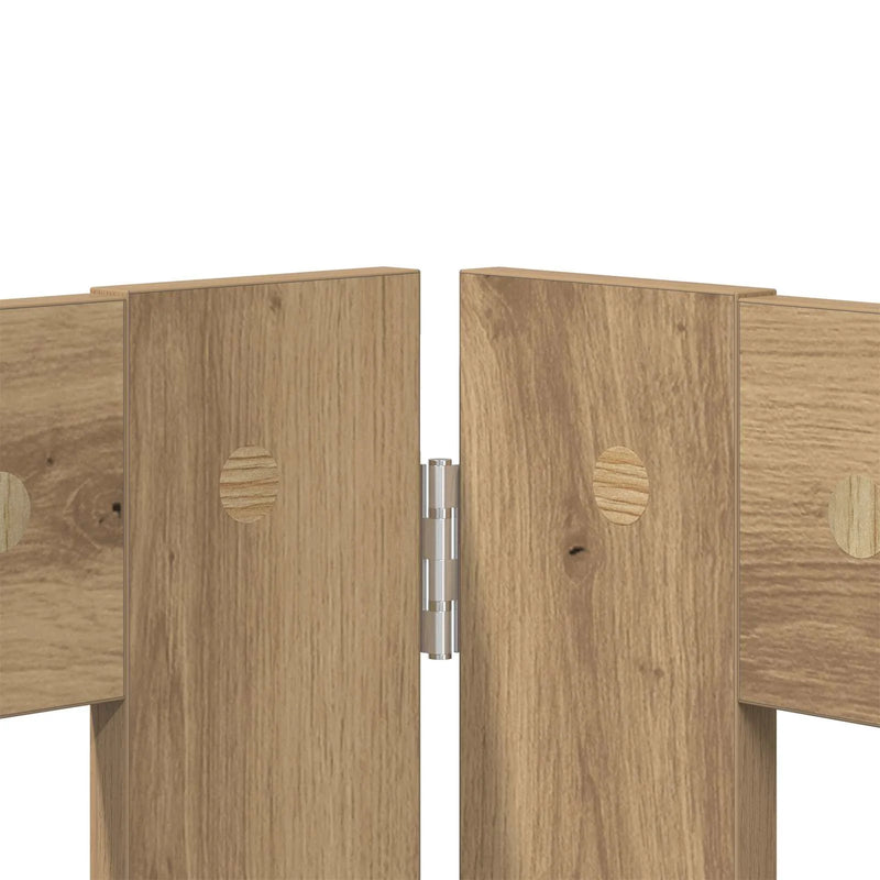 Dog Gate with Stands 2 pcs Artisan Oak 100 x 60 cm