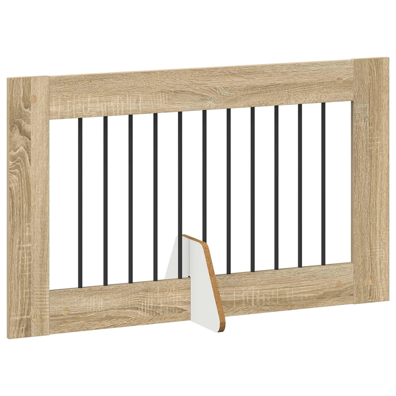 Dog Gate with Stands 4 pcs Sonoma Oak 100 x 60 cm