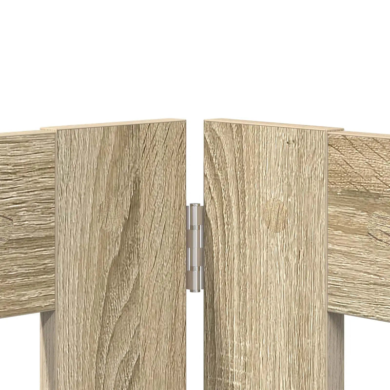 Dog Gate with Stands 6 pcs Sonoma Oak 100 x 60 cm