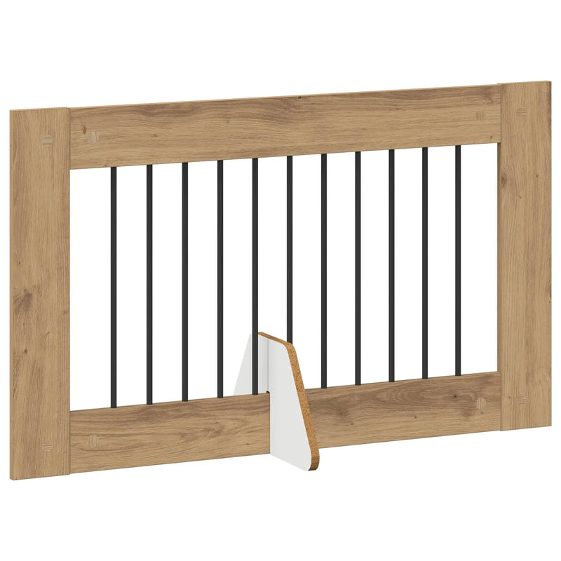 Dog Gate with Stands 6 pcs Artisan Oak 100 x 60 cm