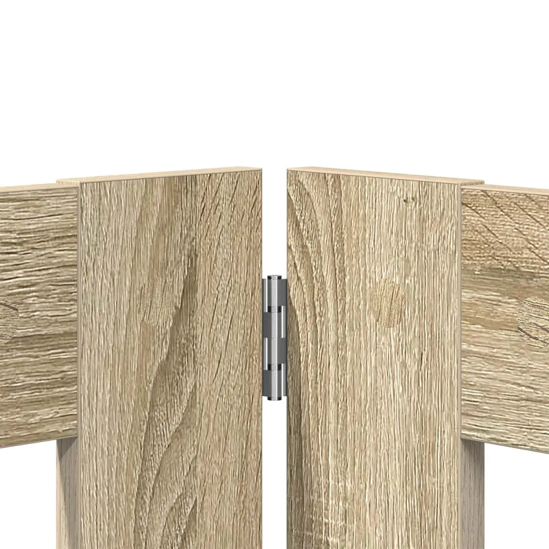 Dog Gate with Stands 4 pcs Sonoma Oak 80 x 60 cm