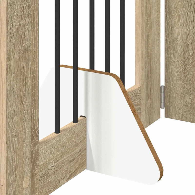 Dog Gate with Stands 2 pcs Sonoma Oak 60 x 60 cm