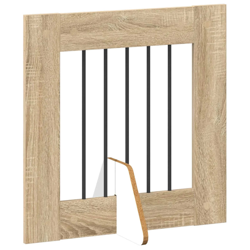 Dog Gate with Stands 2 pcs Sonoma Oak 60 x 60 cm
