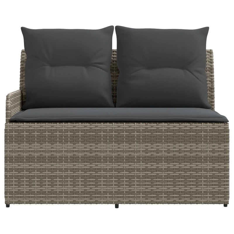 Garden Armrest Sofa with Liftup Table 2 Piece PE Rattan