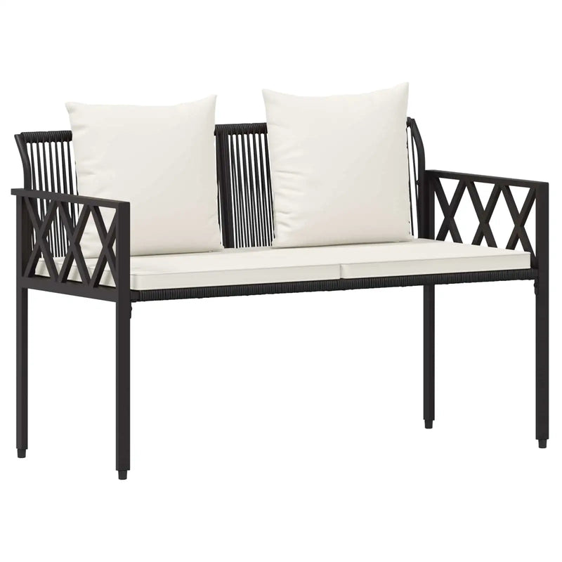 Outdoor Benches 2 -Seater 116 x 56 x 75 cm Poly Rattan